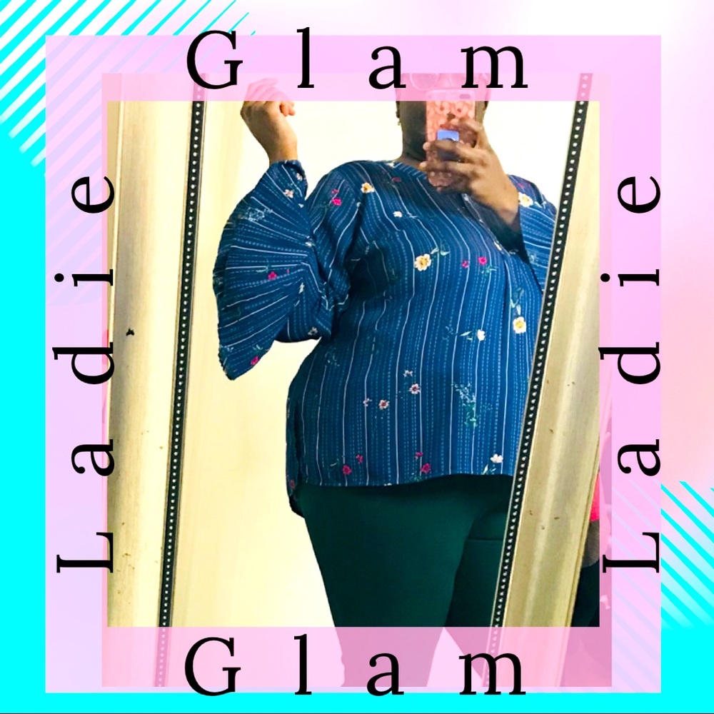 3X LIZ CLAIBORNE Floral Blouse (Plus Size)
